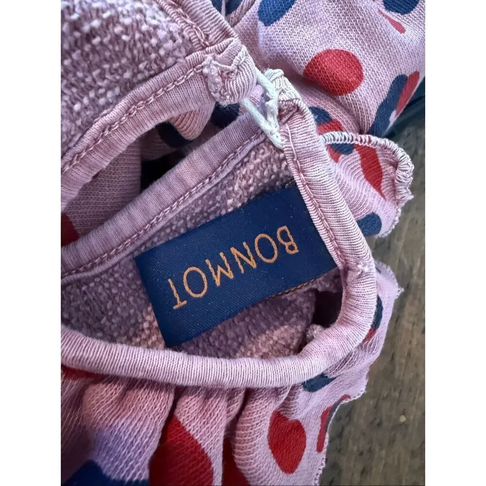 BONMOT Organics European Baby Girl Leopard Ruffle Sweatsuit